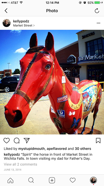 Market Street horse in Wichita Falls, Texas